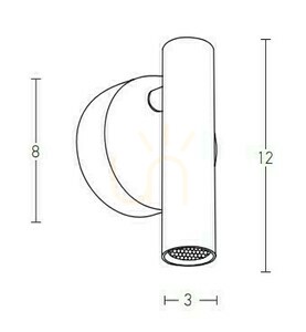 Zambelis H48-B LED wall reading light 3W 240lm 3000K matt black movable arm switch small 2
