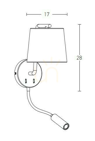 Check Zambelis Wall Lamp with Reading Light Black Matt E27