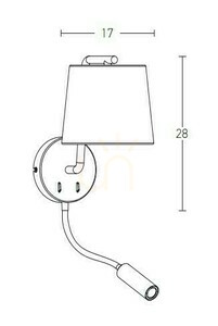 Zambelis Wall Lamp with Reading Light Black Matt E27 2 Zambelis Wall Lamp with Reading Light Black Matt E27 small 2