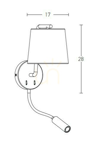 Preview Zambelis Wall Lamp with Reading Light Black Matt E27 Zambelis Wall Lamp with Reading Light Black Matt E27
