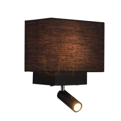 Check Zambelis Wall Lamp with Reading Light E27 Black Matt 20 cm