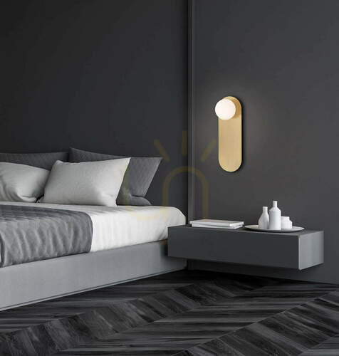Check Zambelis Gold Matt G9 Indoor Wall Lamp Metal Opal Glass 30 cm