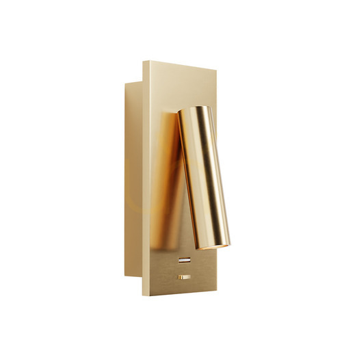 Check Recessed Reading Light LED 3W Brushed Brass ZAMBELIS