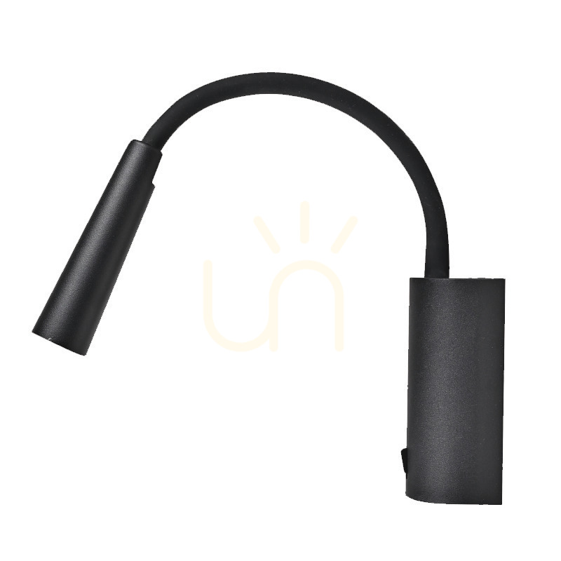 LED Wall Light Zambelis 3W Black 3000K Sanded Black Metal Indoor