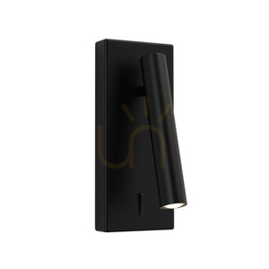 Zambelis LED Wall Sconce 3W 3000K Black Matt Transparent Metal small 1