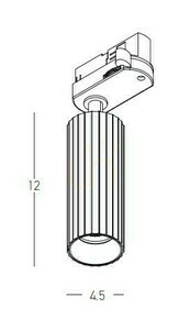 Track Light Spot LED 7W Brushed Brass ZAMBELIS small 1