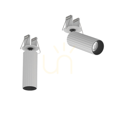 Check Zambelis S118 adjustable recessed LED ceiling spotlight, 7 W 3000 K, matt white