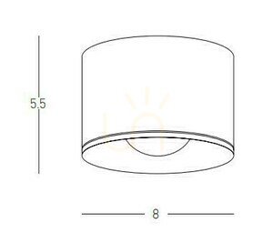 Ceiling Spot LED 12W Black ZAMBELIS small 2