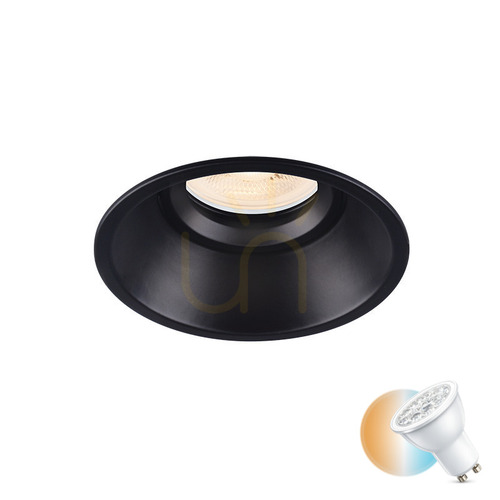 Check Zambelis S149 recessed spotlight, sandy black, GU10 max. 40 W