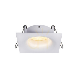 Zambelis S165 square recessed spotlight, GU10, IP65, sandy white small 1
