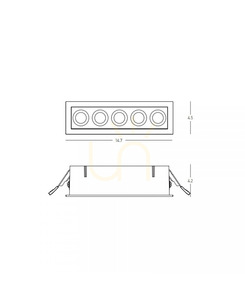 Zambelis S192 – black recessed LED spotlight, 12 W, 3000 K small 3