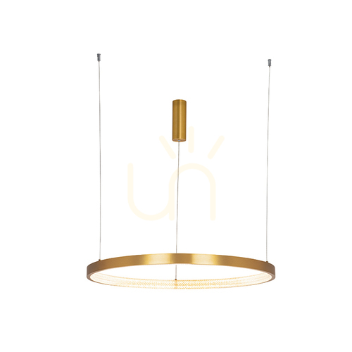 Check Zambelis LED Pendant Light 50W 3000K Dimmable Brushed Gold 80 cm