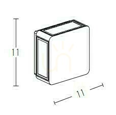 Outdoor Wall Light LED 4.2w Graphite ZAMBELIS 1 Outdoor Wall Light LED 4.2w Graphite ZAMBELIS small 1