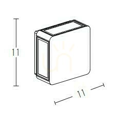 View Outdoor Wall Light LED 4.2w Graphite ZAMBELIS Outdoor Wall Light LED 4.2w Graphite ZAMBELIS