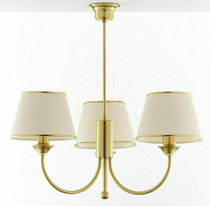 Jupiter 284 CLASSIC Chandelier 3xE27 Satin Brass, 72 cm small 1