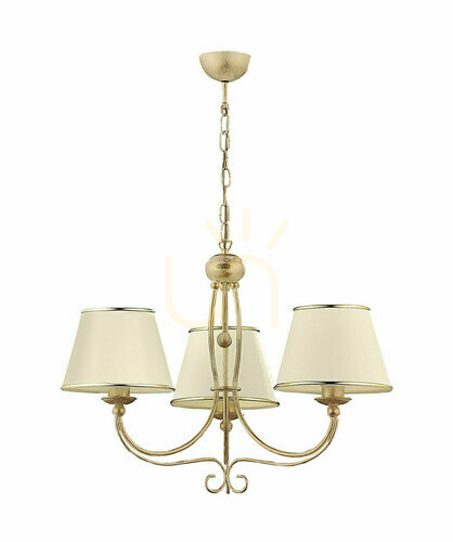 Check LAURA Chandelier Beige 3xE27/15W