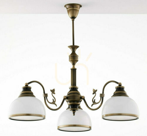 Check ZEUS Chandelier Brass 3xE27/15W