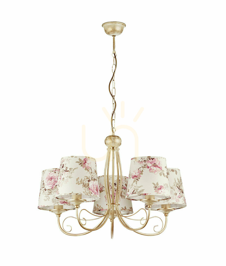 SARA Chandelier Beige 5xE27/15W