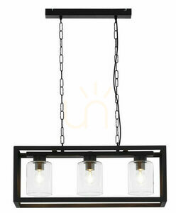 MACARI Chandelier Black 3XE27/15W 1 MACARI Chandelier Black 3XE27/15W small 1