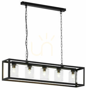 MACARI Chandelier Black 5XE27/15W small 1