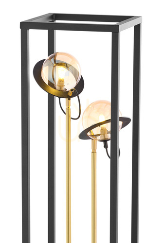 Check Jupiter PLANET 1910 gold and black floor lamp, 2×G9, 150 cm