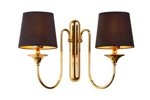 Check Wall Light Jupiter Batumi Gold 2xE27 Steel Fabric