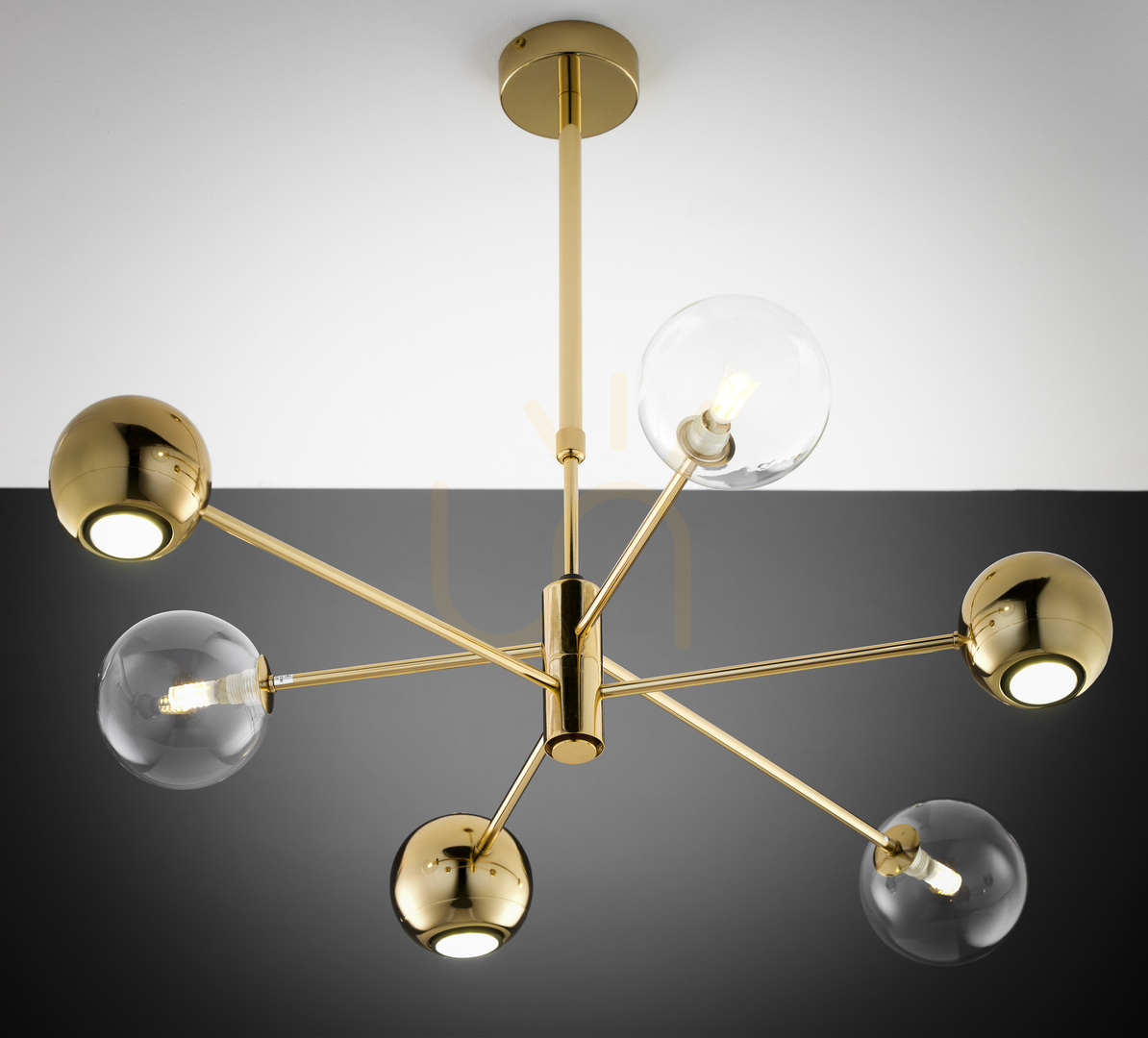 Display MOKA Chandelier Gold 3xG9/3xGU10/14W MOKA Chandelier Gold 3xG9/3xGU10/14W