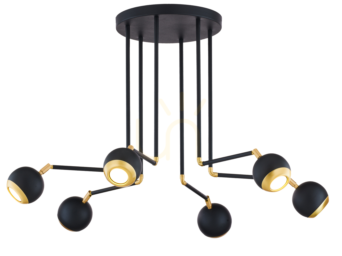 VILAR Gold 6xG10/14W Ceiling Lamp