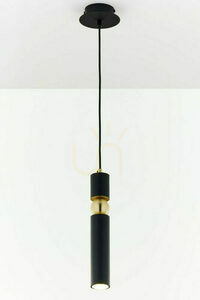 JUPITER ALAS 2003 pendant light, black and gold, 1×GU10 small 4