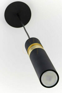 JUPITER ALAS 2003 pendant light, black and gold, 1×GU10 small 9