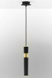 JUPITER ALAS 2003 pendant light, black and gold, 1×GU10 small 0
