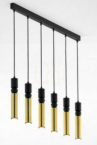 ALAS 2008 Pendant Lamp Gold/Black 6xGU10 90 cm Jupiter small 1
