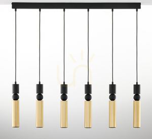 ALAS 2008 Pendant Lamp Gold/Black 6xGU10 90 cm Jupiter small 9