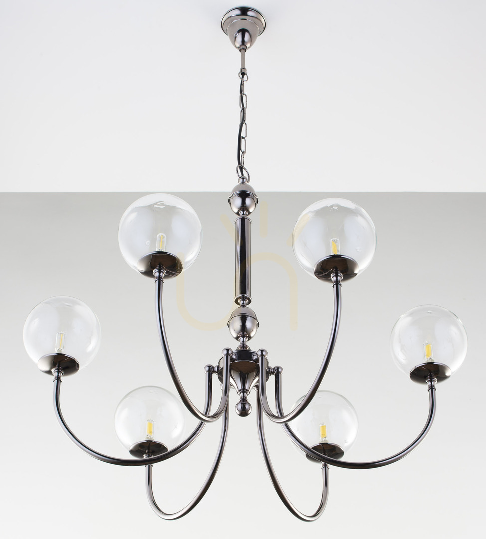 Check BRILLANTE Chandelier Black 6xG9/14W BRILLANTE Chandelier Black 6xG9/14W