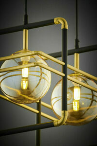 JUPITER FIORI 2026 pendant light, gold and black, 2 × G9 small 11