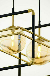 JUPITER FIORI 2026 pendant light, gold and black, 2 × G9 small 7