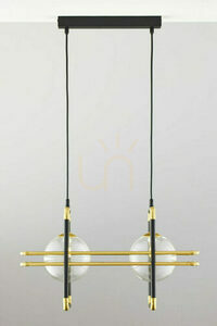 Jupiter FIORI gold/black pendant light, 2×G9, 14 W, 51 cm, 2029 small 2