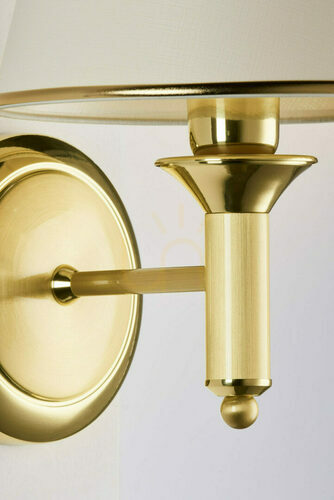 Check Jupiter CLASSIC 208A wall light, satin brass, 1 × E27 / 15 W