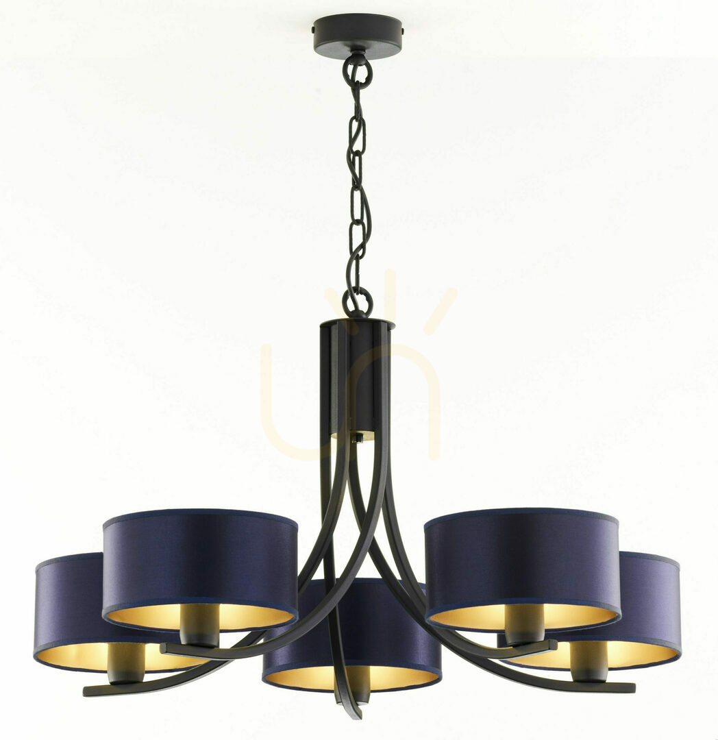 ARTHUR Chandelier Black 5xE27/15W