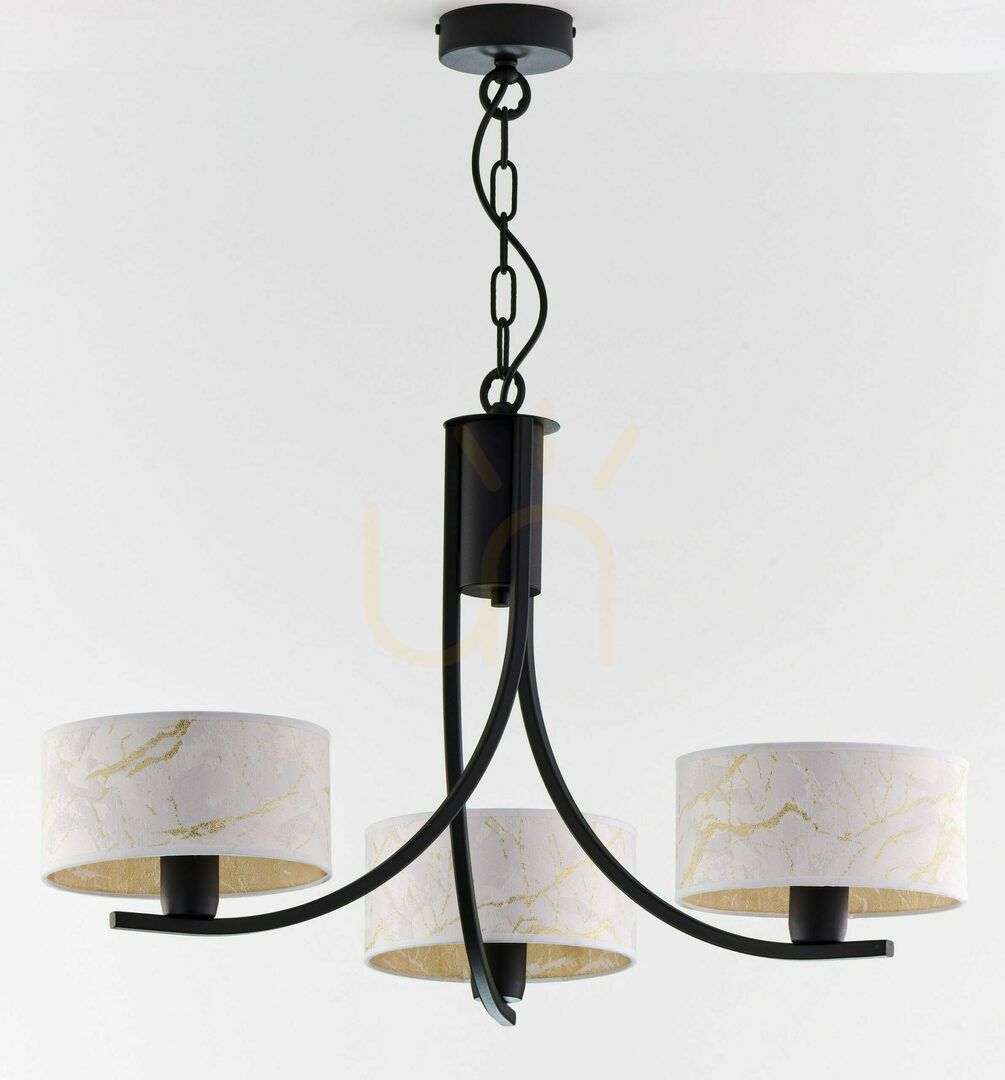 ARTHUR Chandelier Black 3xE27/15W