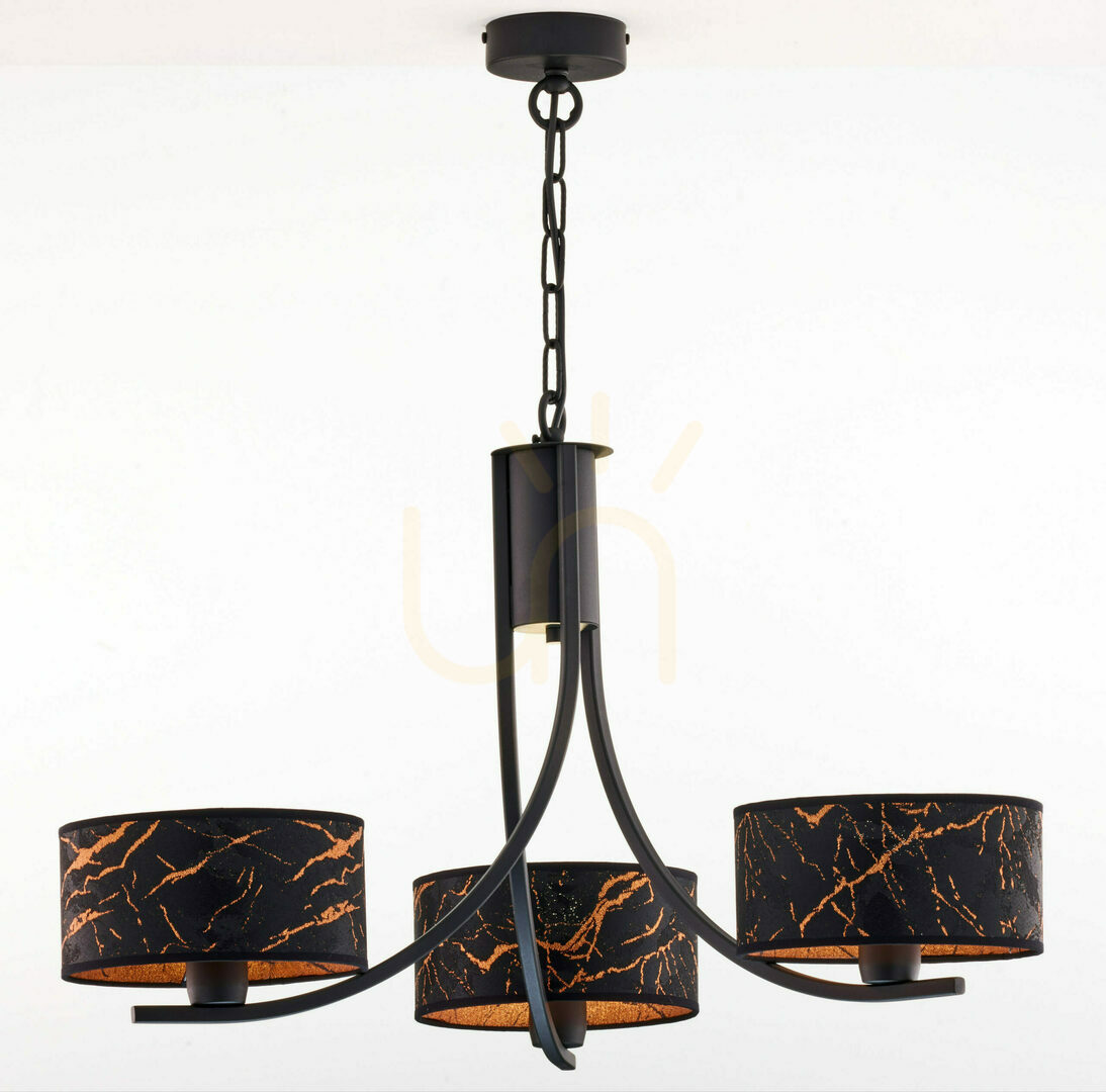 ARTHUR Chandelier Black 3xE27/15W