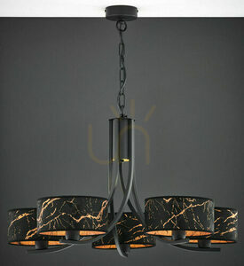 ARTHUR Chandelier Black 5xE27/15W 2 ARTHUR Chandelier Black 5xE27/15W small 2