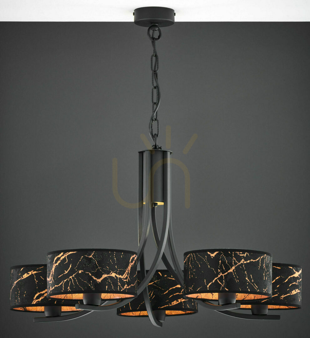 Preview ARTHUR Chandelier Black 5xE27/15W ARTHUR Chandelier Black 5xE27/15W