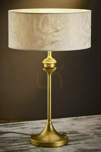 JUPITER KASZMIR 2112 table lamp, gold and white, 1×E27, 54 cm small 1
