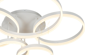 Aviano RAVELO 9055-508 five-light matt white LED ceiling light 70 W small 4