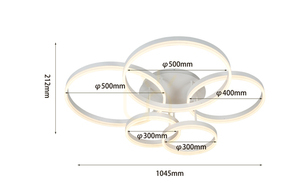 RAVELO triple ceiling lamp 9055-308 Aviano small 3