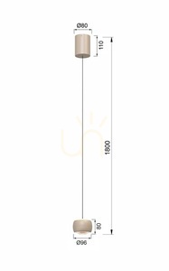 QUIBERON 6039-113 Aviano single pendant lamp small 4