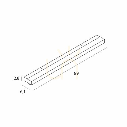 Check Wall Light Max Light Trio LED 89 cm Black 3000K IP44 W0404D