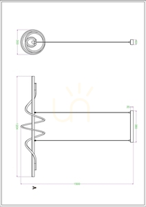 Pendant lamp Zuma Line VELENNE P241249402 gold 1xLED small 1