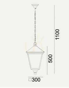 Outdoor pendant lamp IP54 LONDON BIG 4141BL black 17.5W 4000K - premium NORLYS small 1